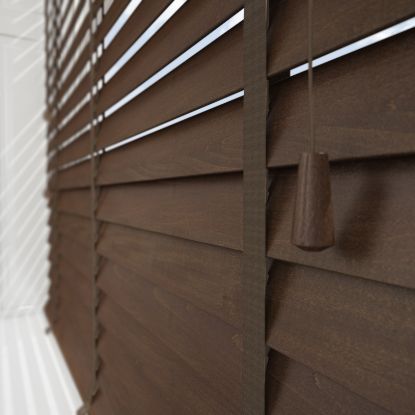 50 mm Ahşap Jaluzi Perde Kurdelalı (SAJK5008) resmi